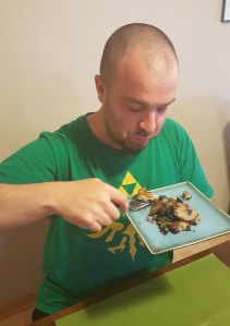 EASY Blueberry Banana Protein Pancake from Almost Her Blog! #easy #blueberry #banana #protein #pancake