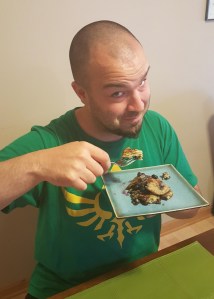 EASY Blueberry Banana Protein Pancake from Almost Her Blog! #easy #blueberry #banana #protein #pancake