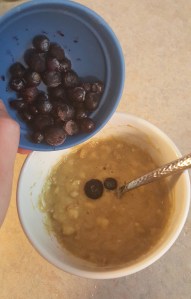 EASY Blueberry Banana Protein Pancake from Almost Her Blog! #easy #blueberry #banana #protein #pancake