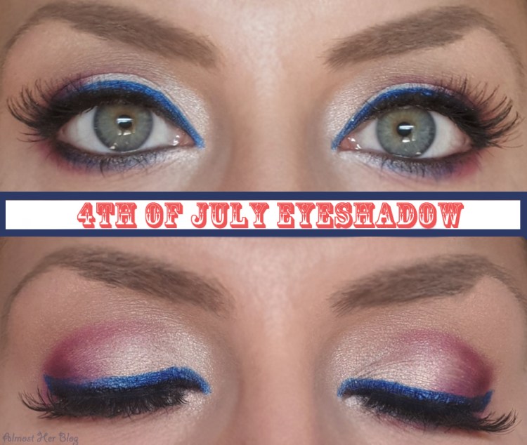 4th of July Eyeshadow Look!  Red, White, and Blue from Almost Her Blog! #makeup