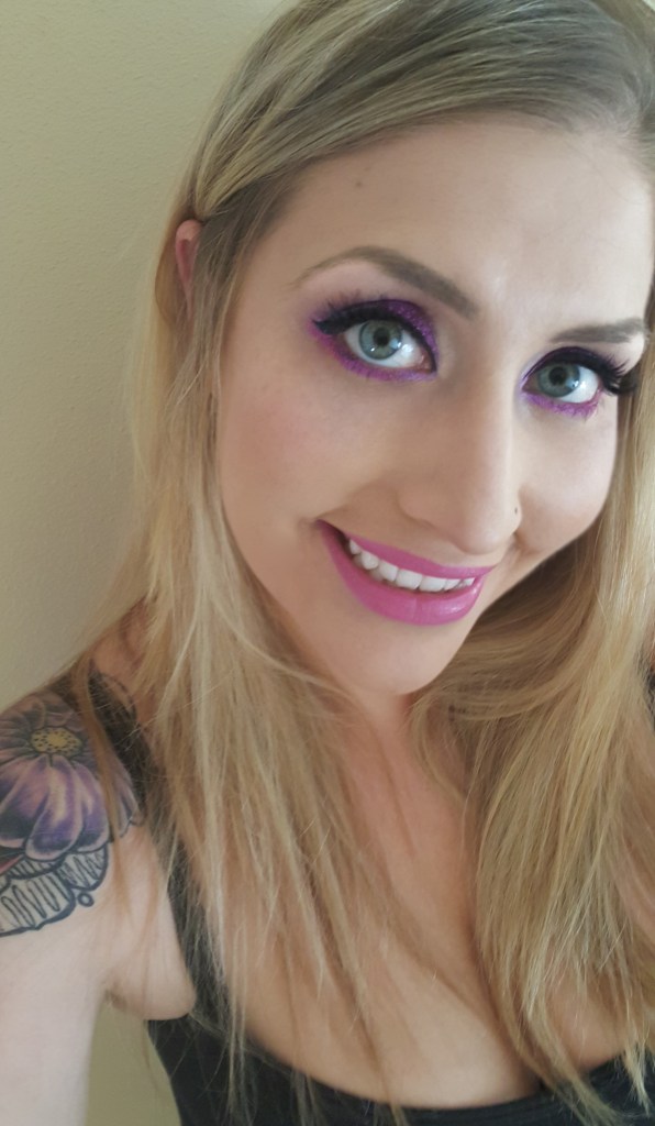 ColourPop Eyeshadow Look by Almost Her Blog! Kellie Pink Look #colourpop #pinkeyeshadow #kelliepink