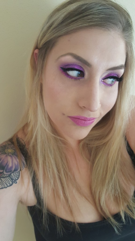 ColourPop Eyeshadow Look by Almost Her Blog! Kellie Pink Look #colourpop #pinkeyeshadow #kelliepink