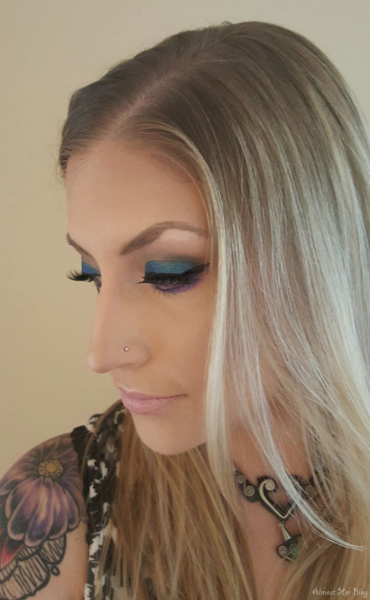 Teal and Purple Eyeshadow Look! www.almostherblog.com #colourpop #eyeshadow