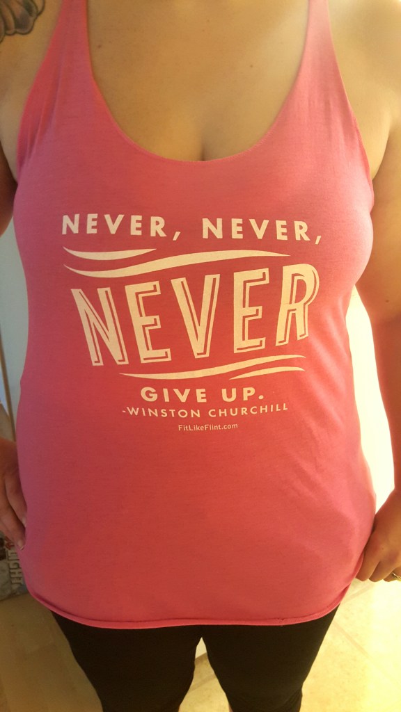 FitLikeFlint T-Shirt! Wore for my first 10k! almostherblog.com