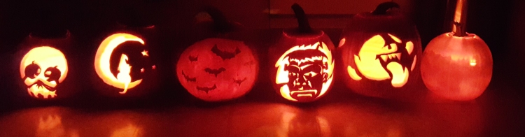 My family's finished pumpkins for Halloween! almostherblog.com