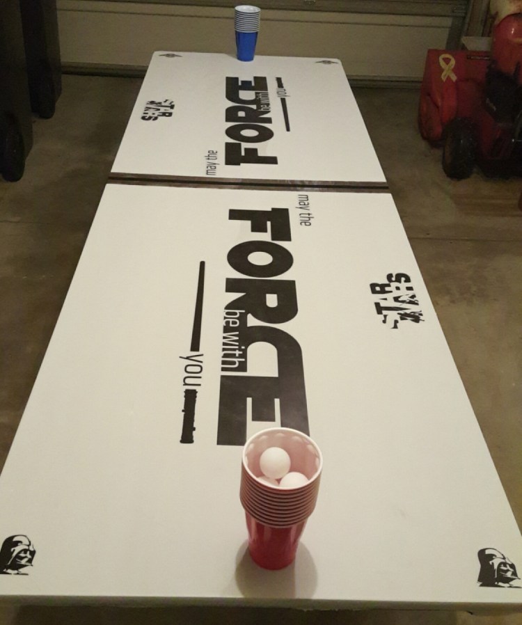 Star Wars Beer Pong Table! Ultimate Star Wars party game #StarWars #beerpong #starwarsparty